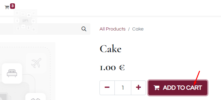 Add product to cart on Odoo