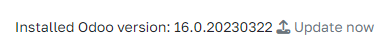Update Odoo from backend