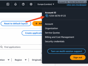 Account ID in AWS Console